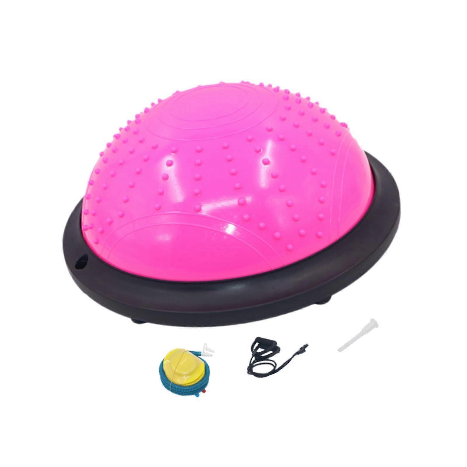 כדור איזון פיתוח גוף מלא עם משאבת אוויר אימון איזון כדור תרגיל ורוד