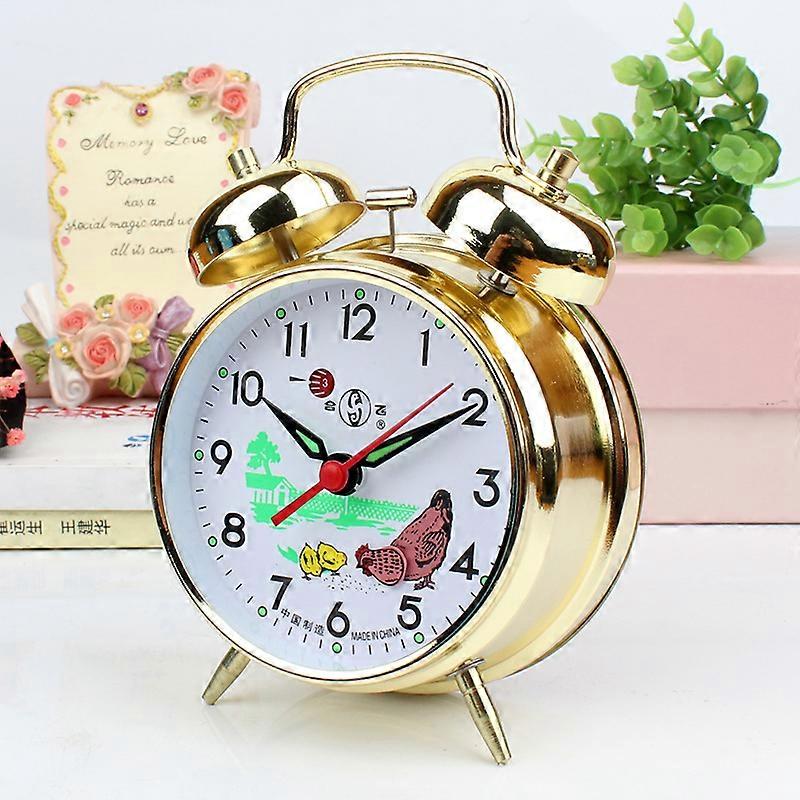 Vintage Animated Pecking Chicken Hen Alarm Clock, Classic Mechanical Alarm Clock