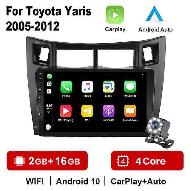 4G+64G Carplay For Toyota Yaris XP90 2005 - 2012 Car Radio Multimedia Video Player Navigation GPS Android No 2din 2 din dvd