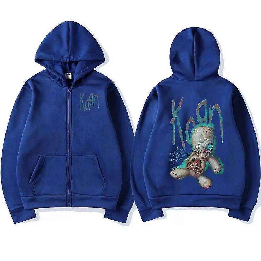 Korn Issues Hoodie Korn Issues Rock Band Zipper Hoodie Men's