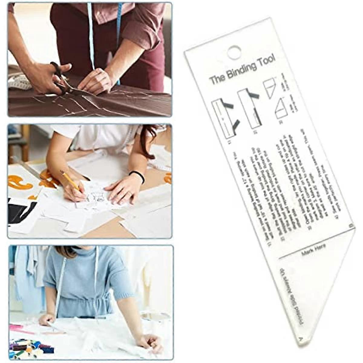 LOVIVER Plastic Binding Tool Fabric Quit Binding Tool Sewing Tools Hand ...