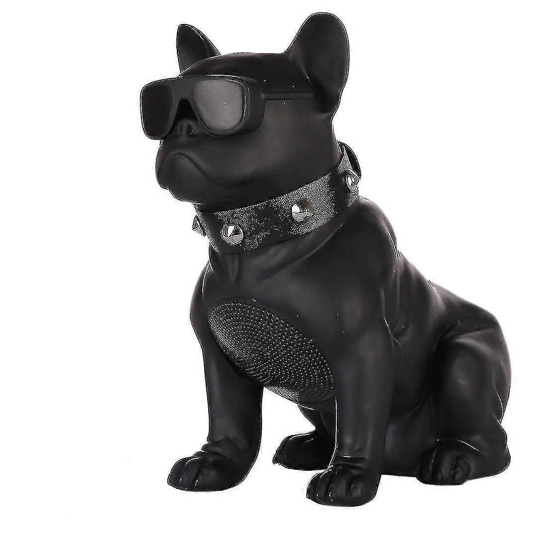 Ch-m10 Creative Bulldog Shape Stereo Wireless Bluetooth Music Speaker Supporto Tf / u-disk / fm - Nero