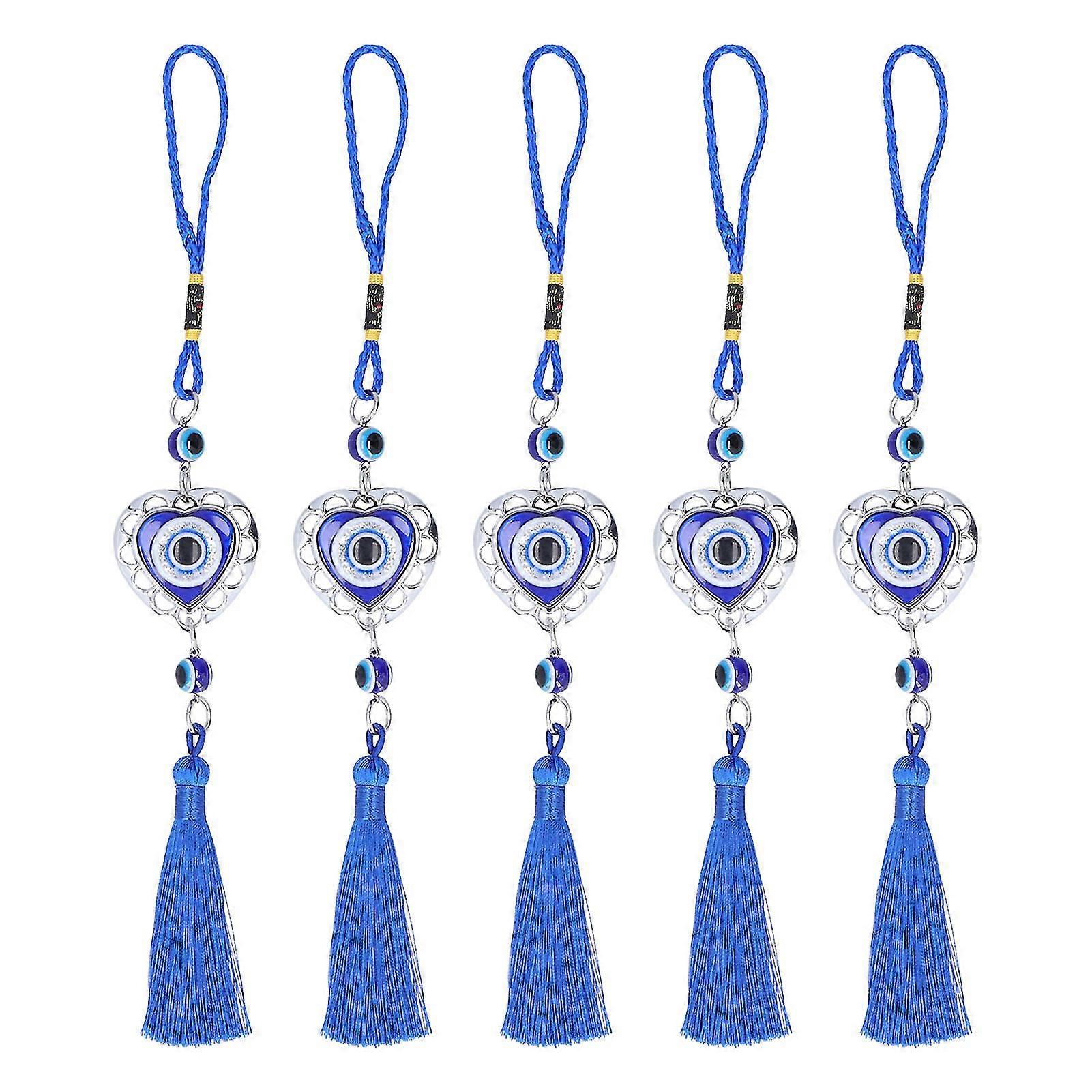 Good Luck Evil Eye Pendant with Exquisite Coloured Glaze Design - Ideal for Room or Car Decoration