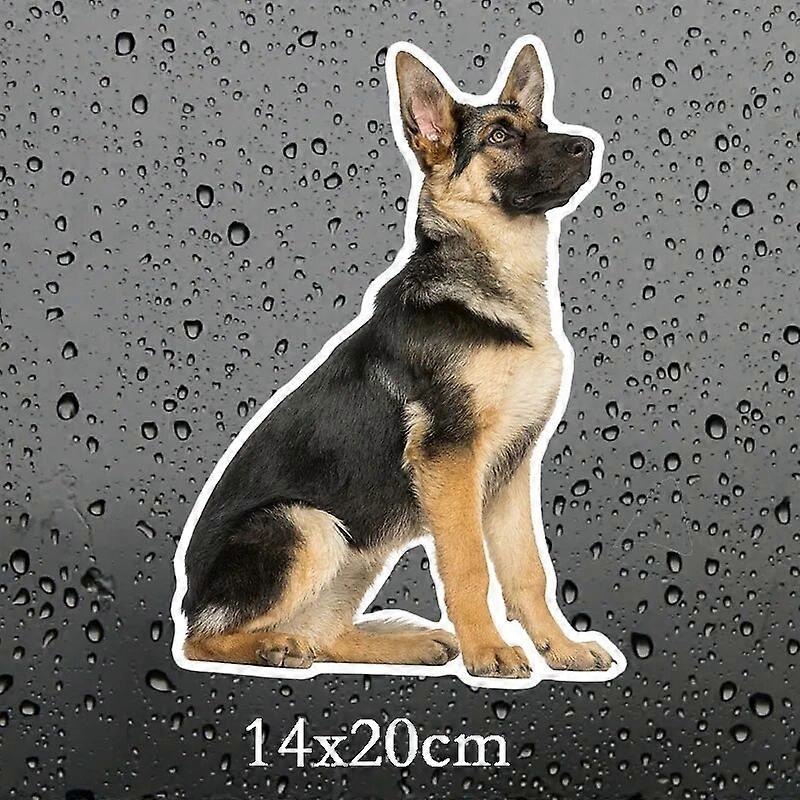 Three Ratels TZ-1738# 15x16cm German Shepherd On Board Car Stickers Funny Car Sticker Auto Decals