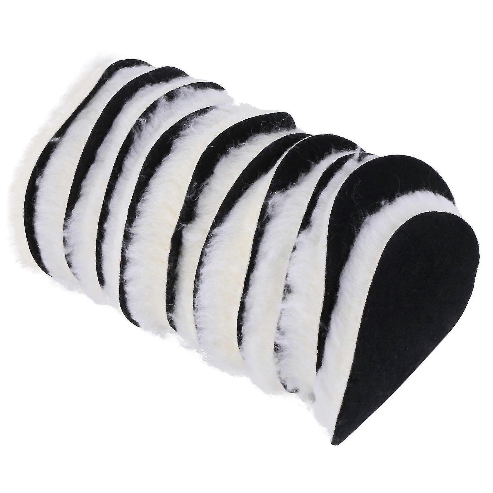 10 stk. 125 mm bilpoleringsputer voksputer lakkpleie ullpoleringspute