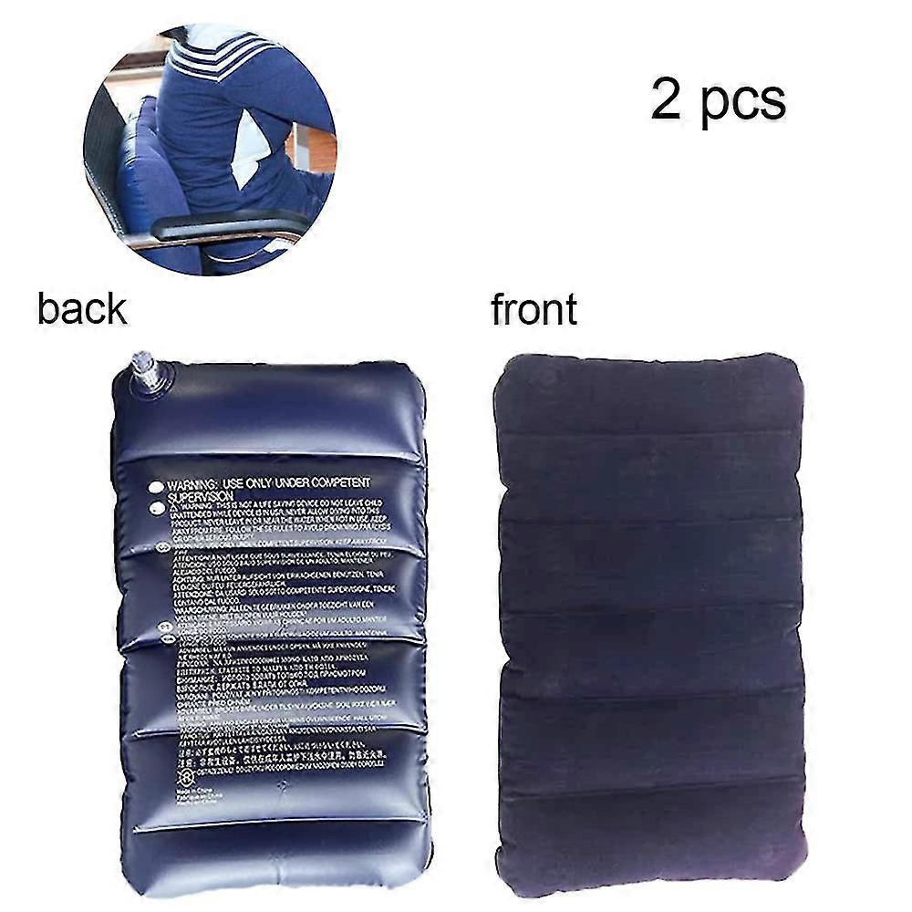 Inflatable Pillow, 2-pack Pillow Comfort Flocked Nap Pillow