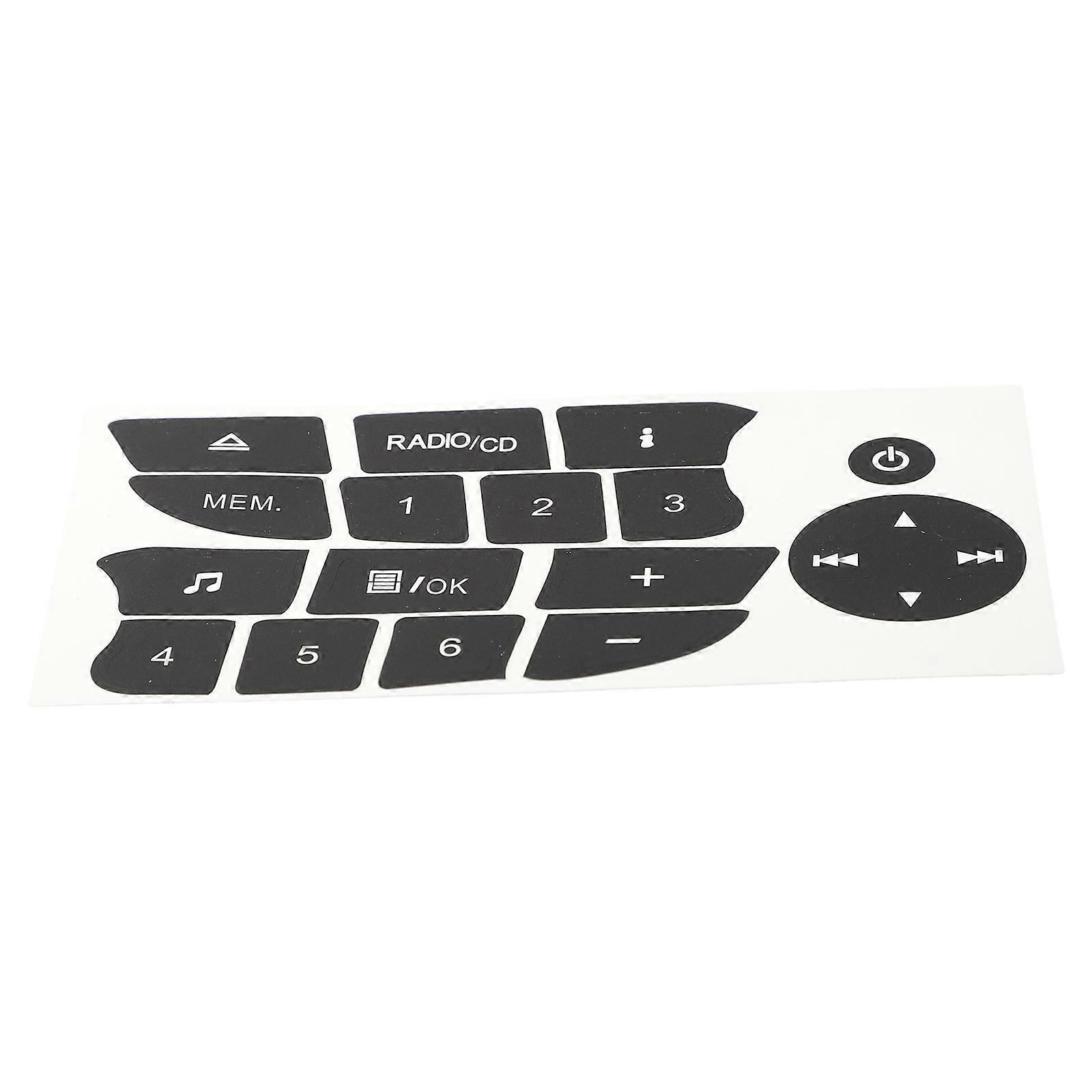 Vehicle Engine Parts Practical Durable Button Sticker Button Sticker Vinyl 1 Pc Decal For Renault Clio 2009-2011 For Renault Megane 2009-2011 Radio