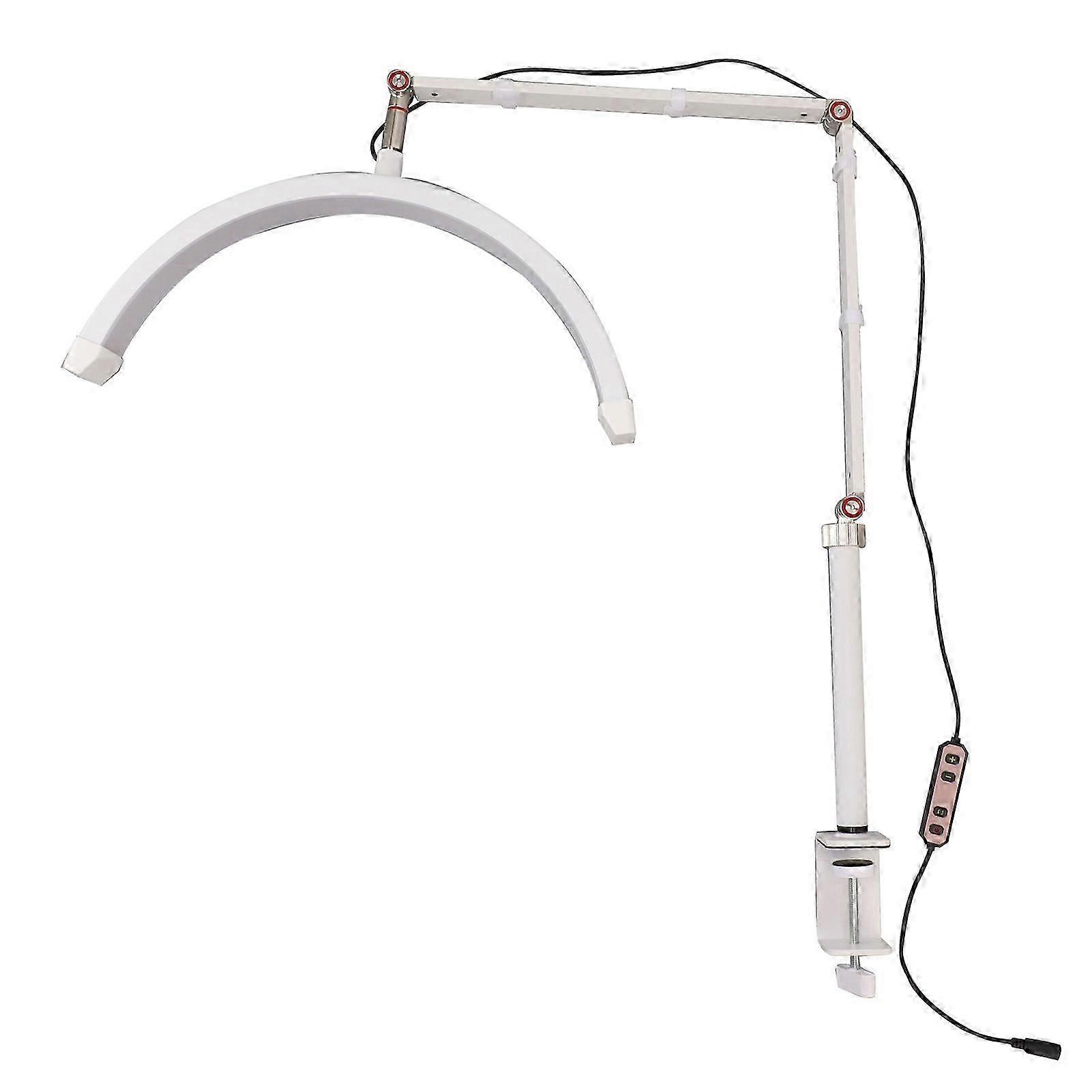 LED Fill Light with Desktop Clip Adjustable Color Temperature 360 Degree Rotation 12V 2A UK Plug