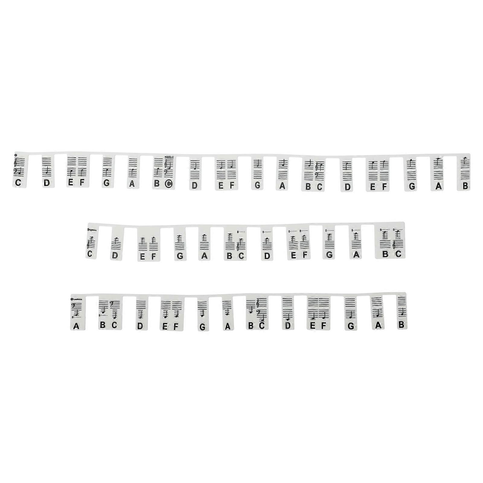 88-Key Piano Keyboard Note Labels - Removable Silicone Piano Notes Guide