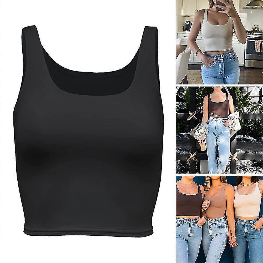 Women's Double Lined Contour Tank Top Sleeveless Basic Style Soft Fabric