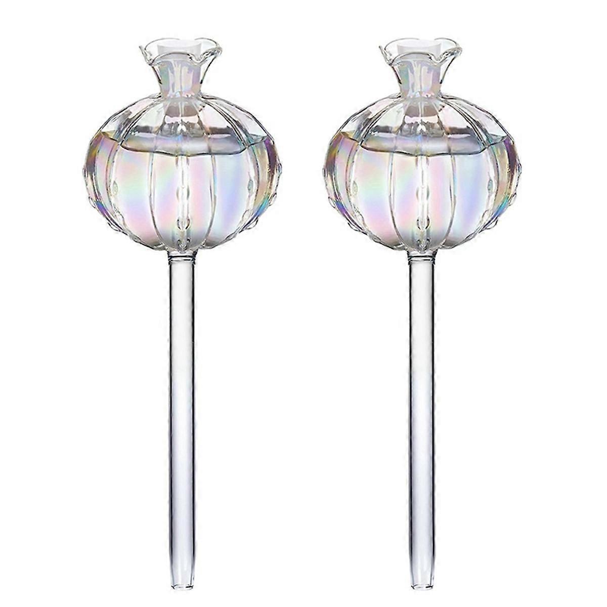 Glas Automatisk Växt Vattning Glödlampor Form Blomma Växt Vatten Droppare Krukväxt Anordning Droppbevattningssystem