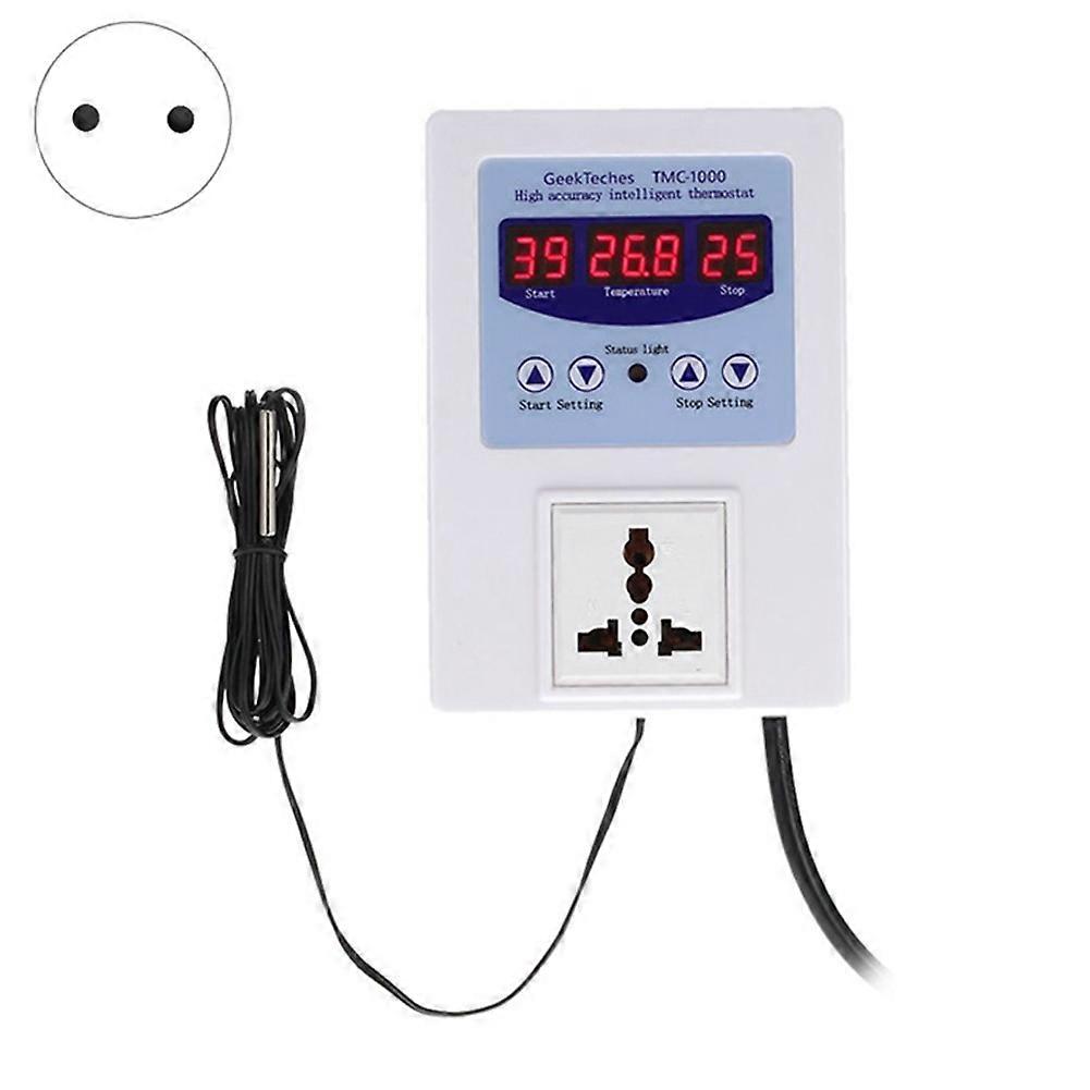 -1000 Digital Temperature Controller Intelligent High Accuracy Heating Cooling Sensor Temp Control Thermostat EU Plug