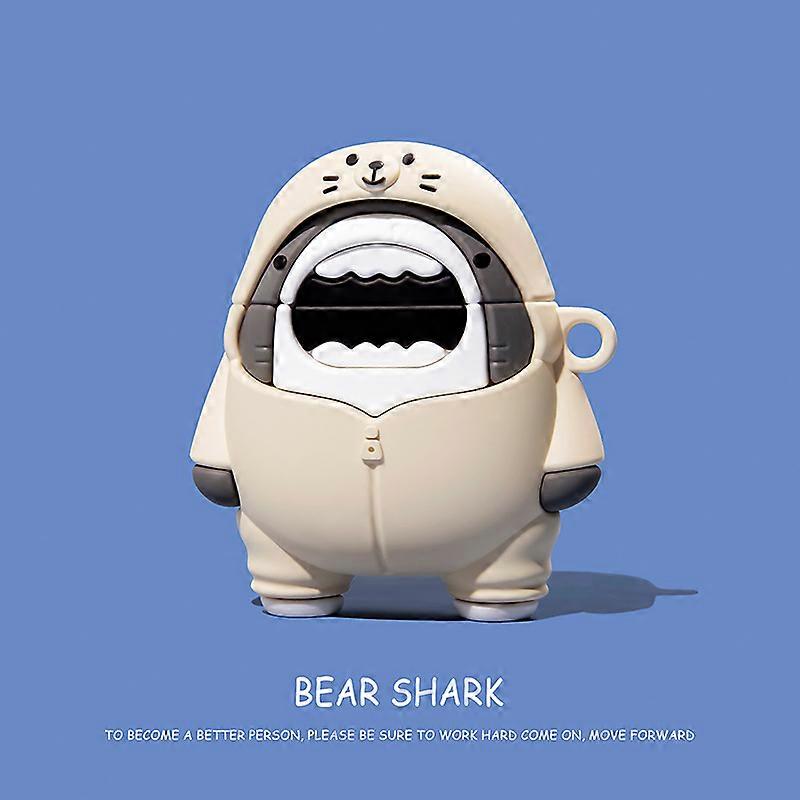Silicone Airpods Cover Cute Funny Compatible for Apple Airpods 1 and 2 Mackintosh Shark