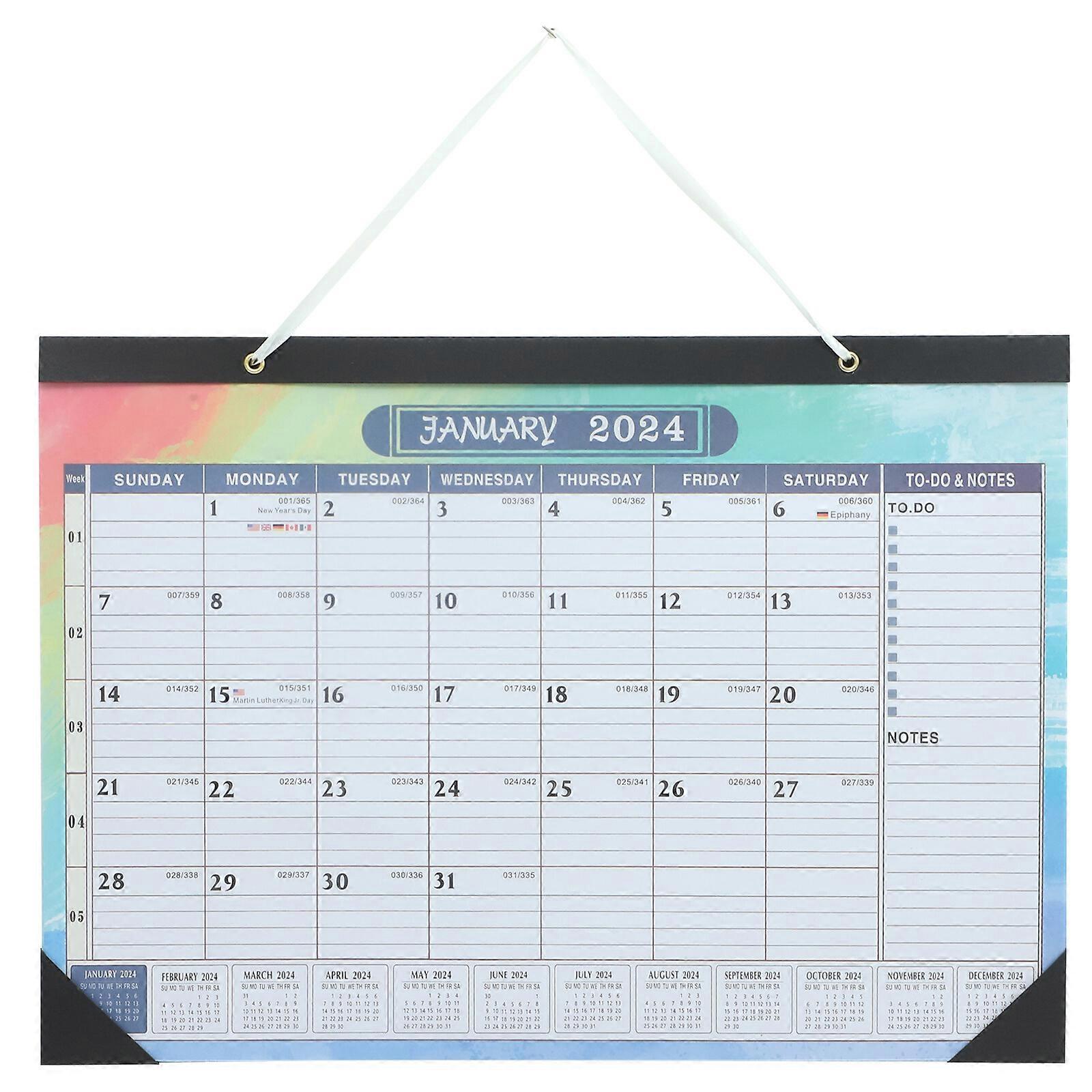 Wall Calendar for Organizing Countdown Calendar Hanging Calendar Monthly Calendar
