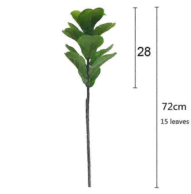 NEW Tropical Plants Large Artificial Ficus Tree Branch Real Touch Banyan Tree Fake Palm Leaves for Home Garden Office Decor