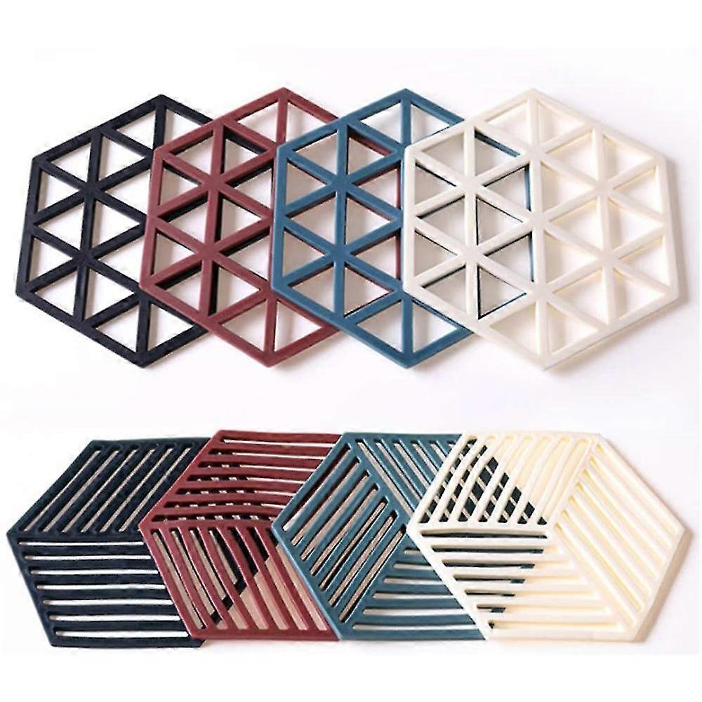 Silikoninen trimettimatto ja kuusikulmaiset lämmönkestävät 8-osaiset lämmitystyynyt