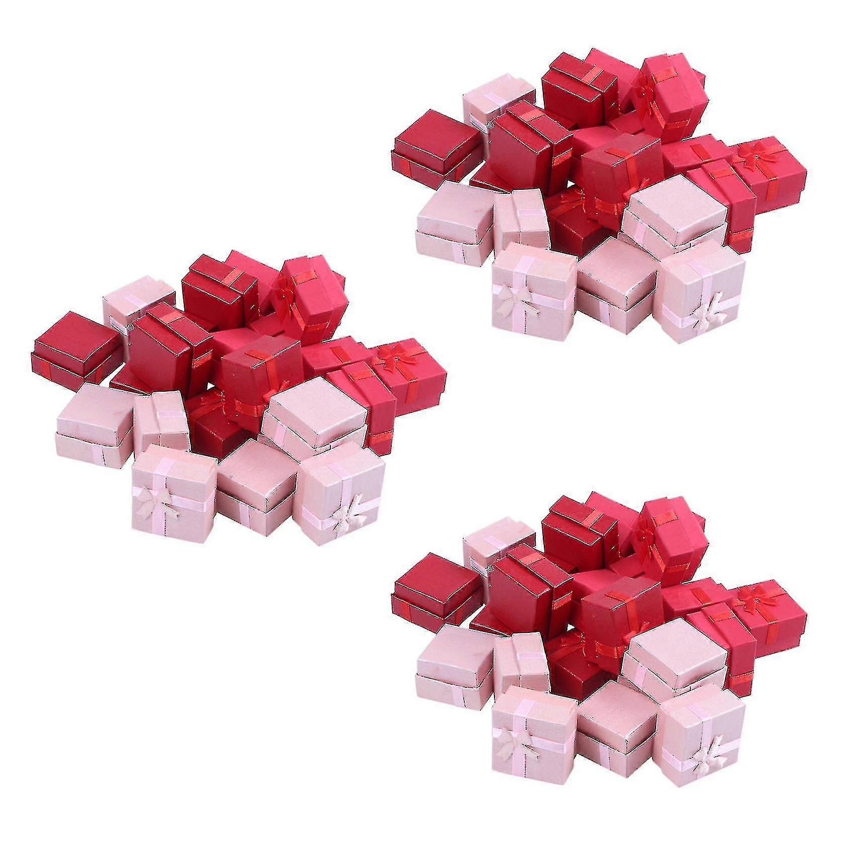 Square Ring Jewelry Box Gift Set - 72-Piece Assorted Colors