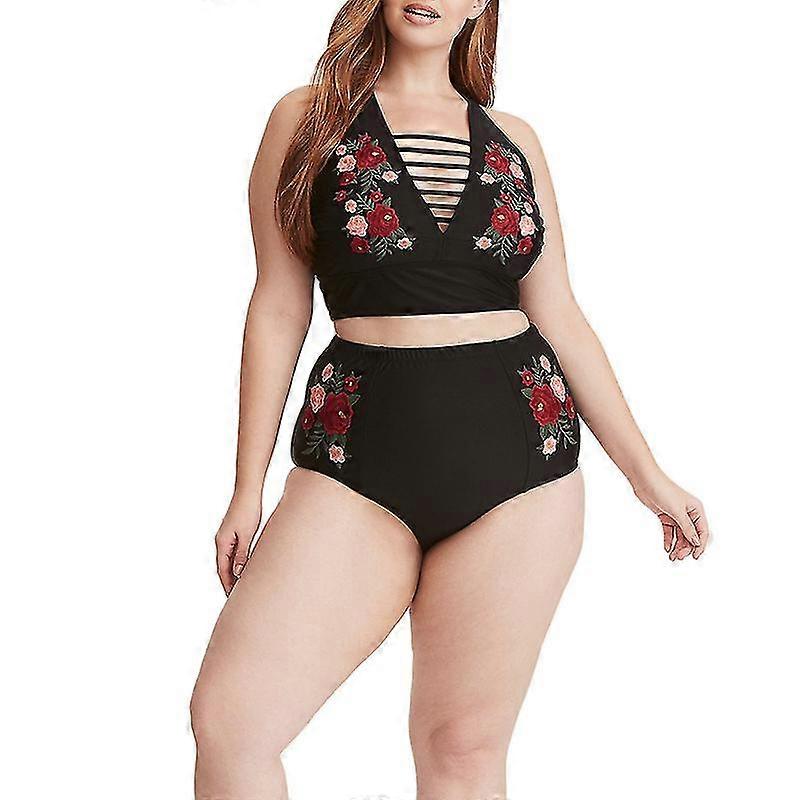 Plus Size Mulheres Biquíni Set Acolchoada Swimwear Beach Swimsuit