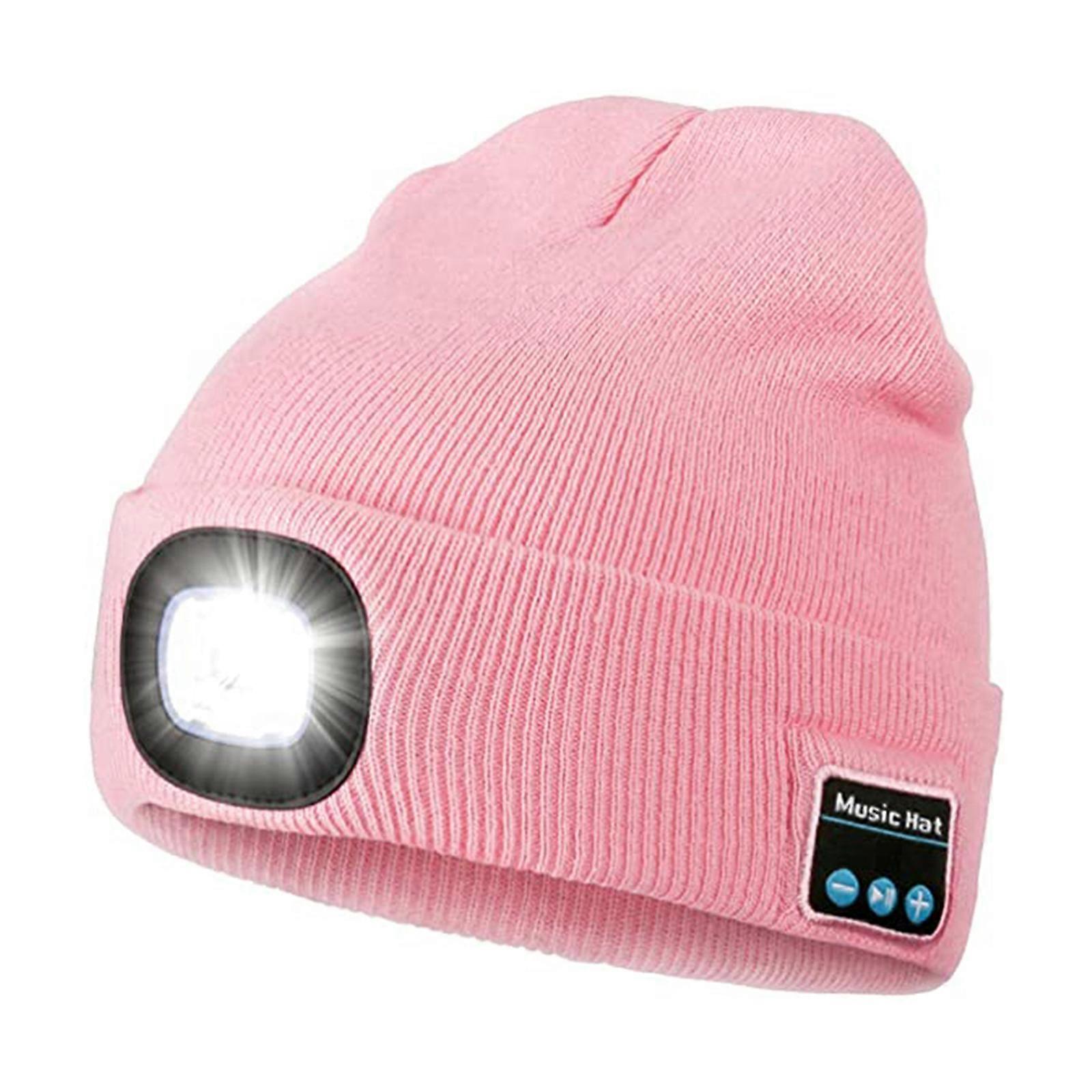 Compatible Bluetooth Led Winter Knitted Beanie Hat Party Outdoor Lighting Caps
