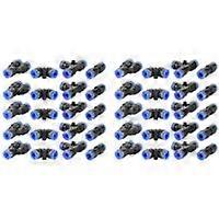 40pcs 4 Shape 1/4" Pneumatic Quick Couplers, Quick Coupler Catch Up to Connect Water Pipe Fitting, Versailles