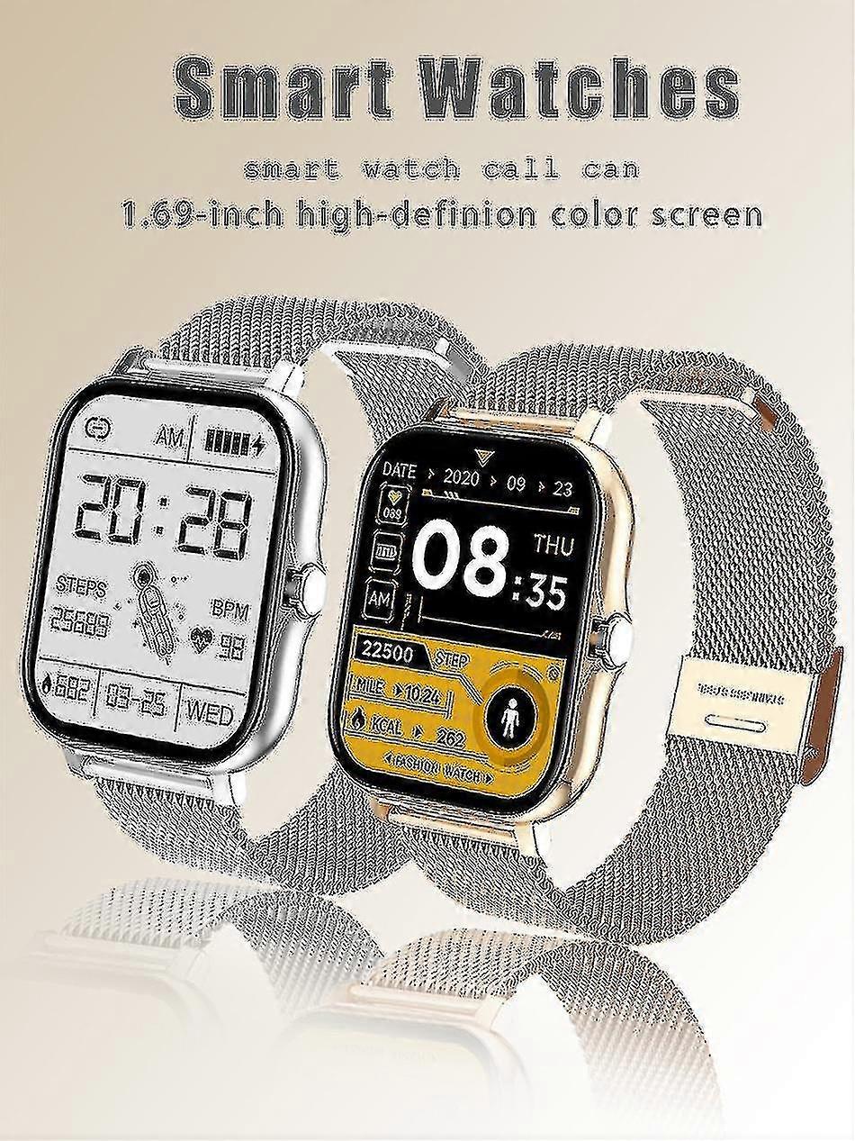 נשים שעון חכם גברים 1.69 "מסך קור מגע מלא גשש כושר tw
