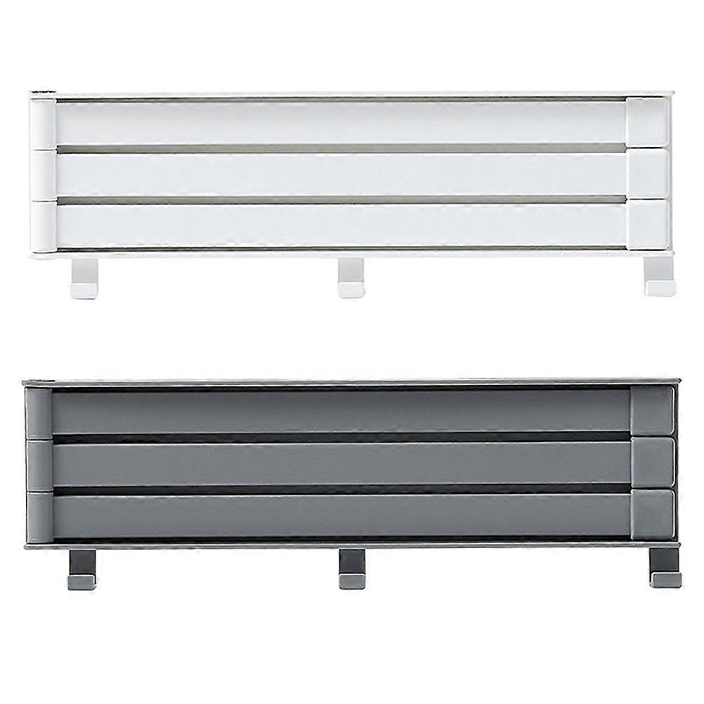 2Pcs Bathroom Storage Rack Rotatable Towel Rack Folding Towel Bar for Home