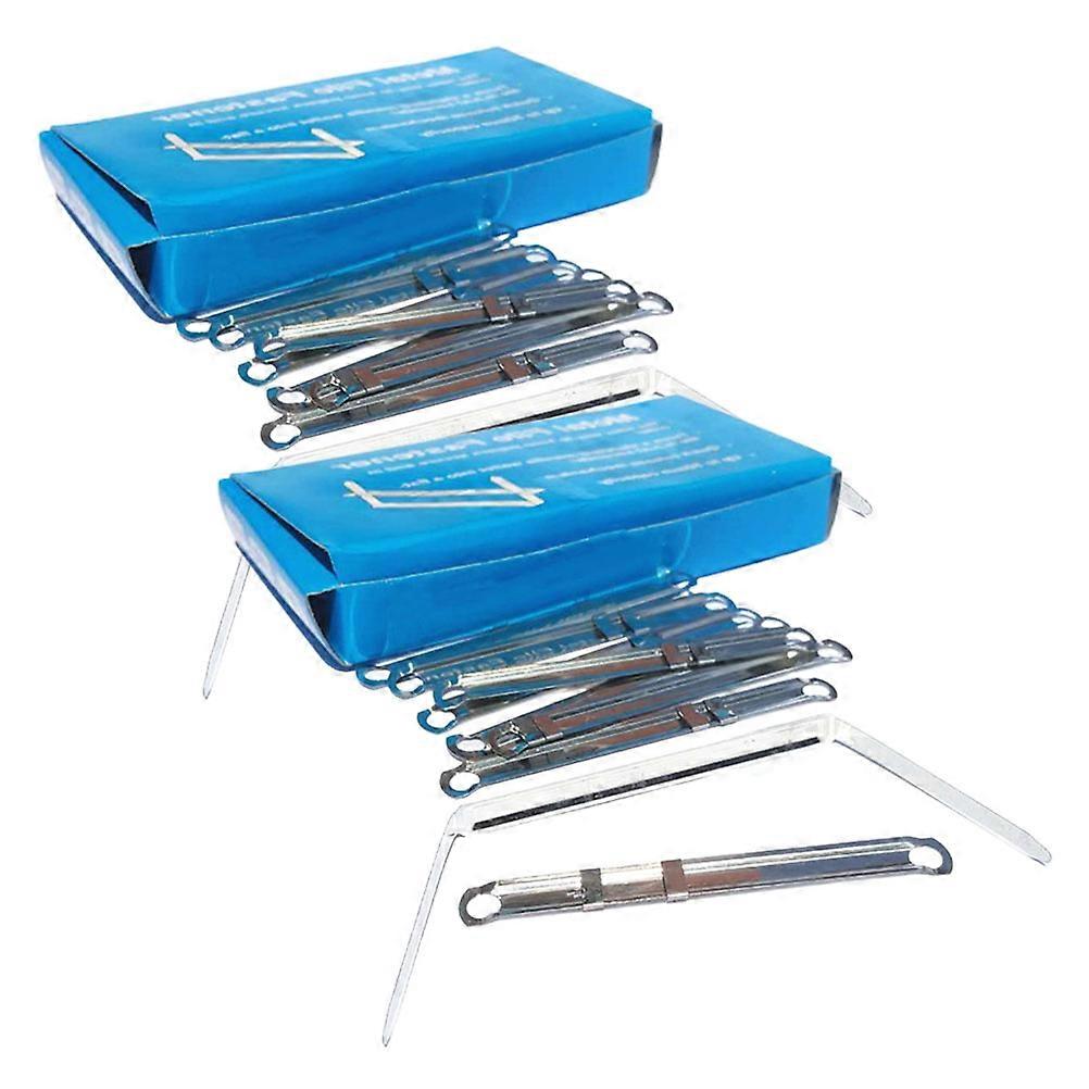100 Pcs Colored File Folders Document Folder Prong Clip File Folders Fastener Office Paper Clamp Prong Paper Fastener