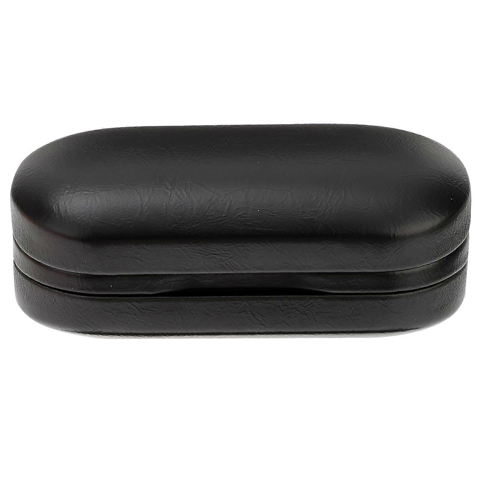 Doppio Portaocchiali in pelle PU Scatola per occhiali Organizer per occhiali per viaggi (nero)