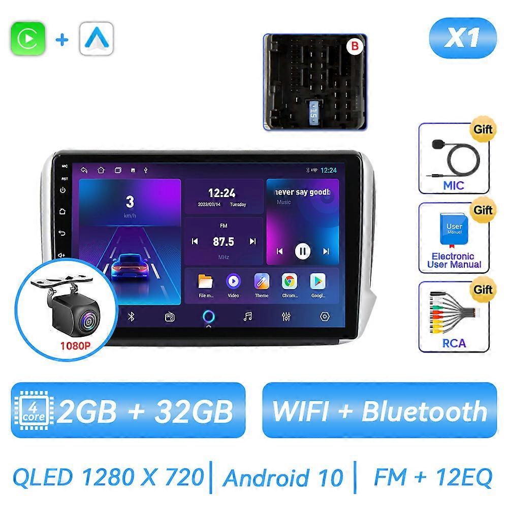 Redkid Car Radio Android For Peugeot 2008 208 Series 2012 - 2018 Multimedia Player Navigation GPS Ca