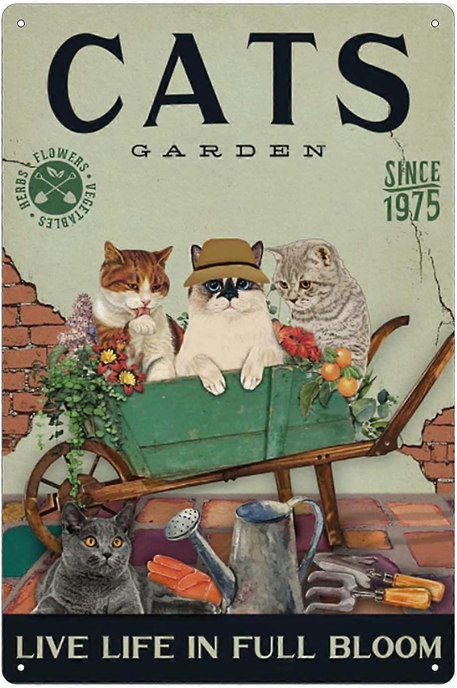 かわいい動物金属の錫の看板ビンテージレトロな看板ポスターバースタイルノベルティウォールアートの装飾鉄の絵画8x12インチ