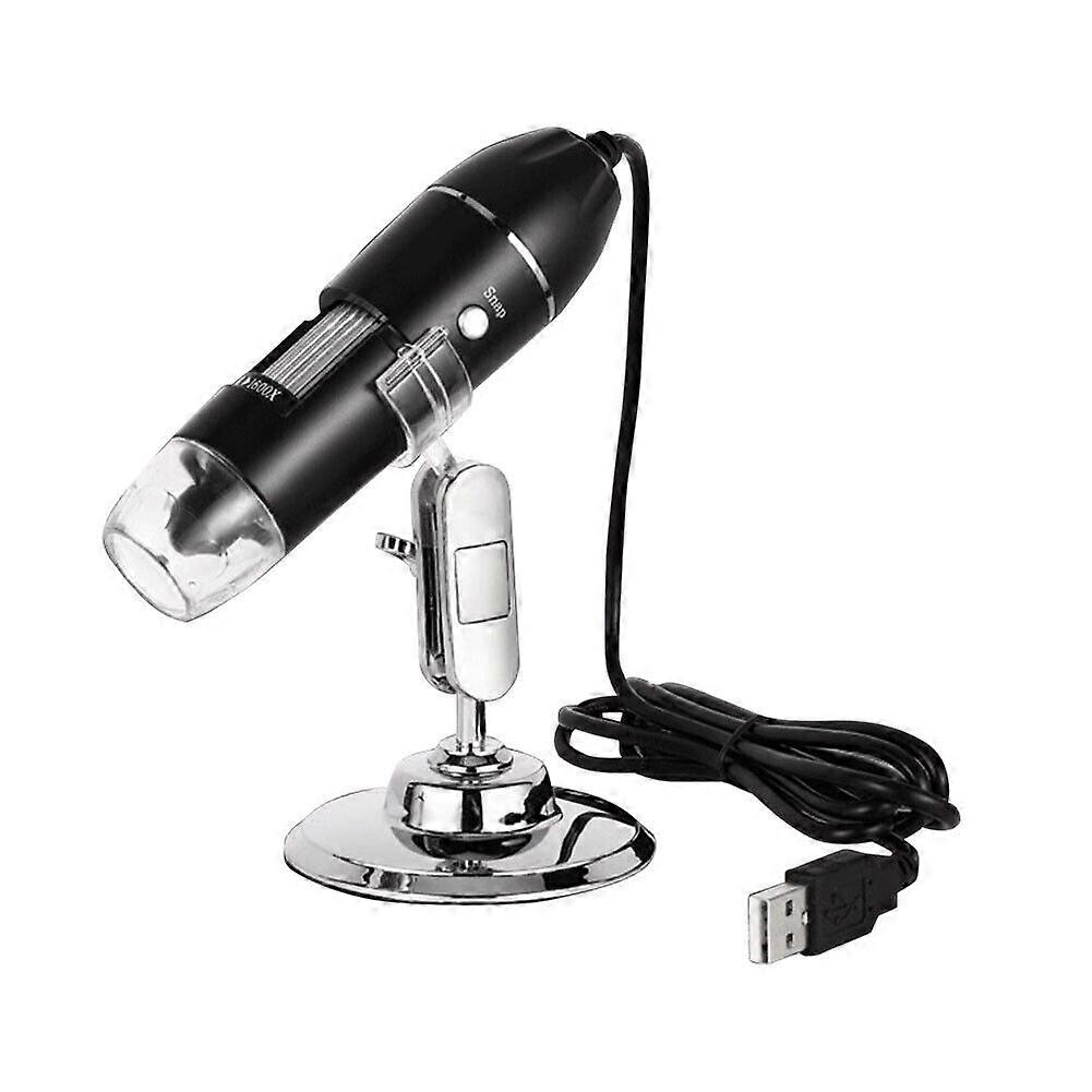 1600X Zoom 8LEDs USB Digital Microscope Endoscope Magnifier 1080P Camera Stand