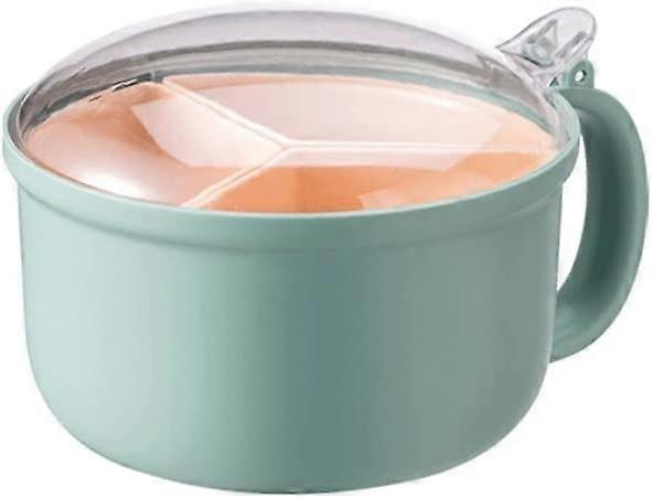 Kitchen seasoning box combination set three grids a salt shaker household multi-grid seasoning box with lid (color: green)