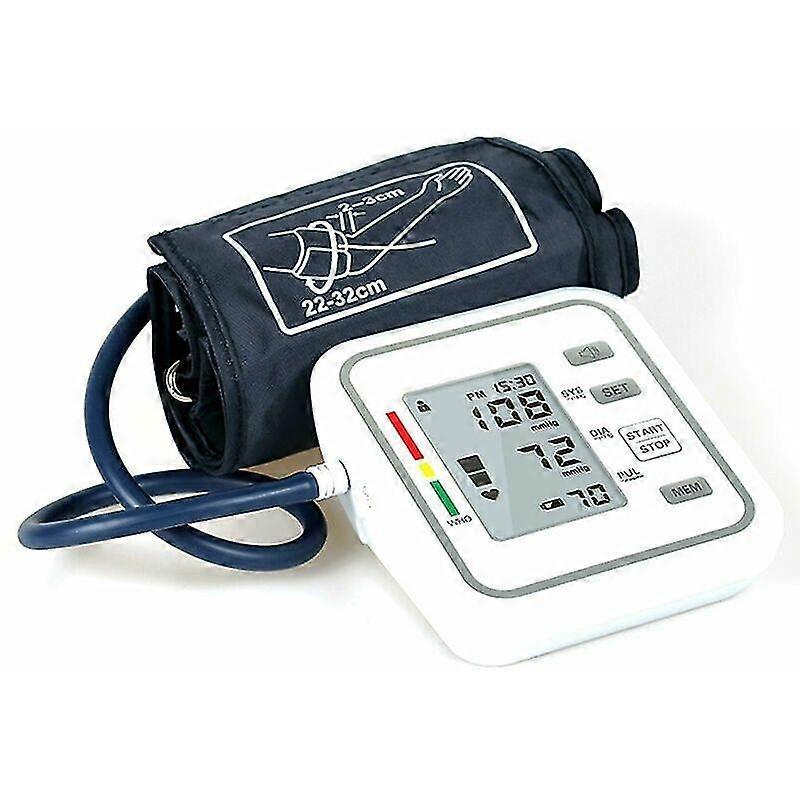 Automatic Electronic Upper Arm Blood Pressure Monitor with Large LCD Screen and Smart Digital Blood Pressure Measuring Tool