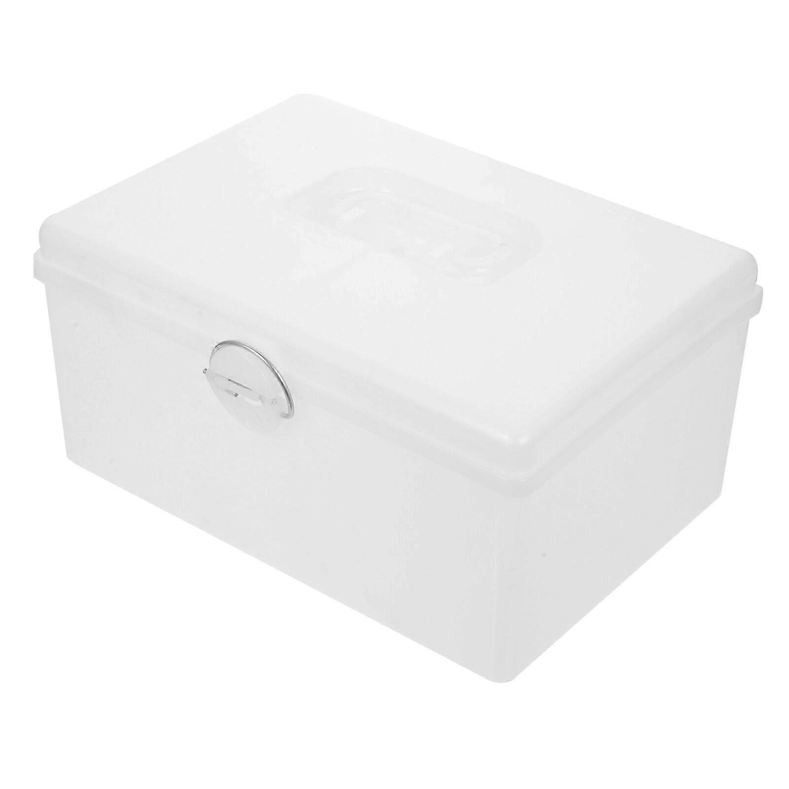 1pc Large Capacity Mahjong Storage Box Plastic Storage Holder With Lock