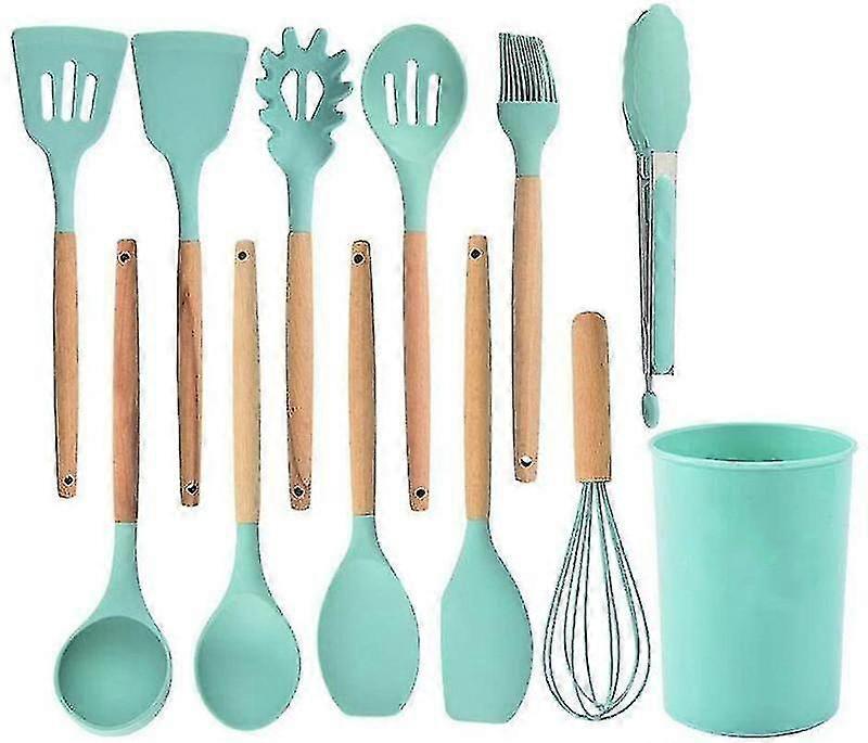 12 Pieces Cooking Utensils Heat Resistant Silicone Baking Kitchenware Set