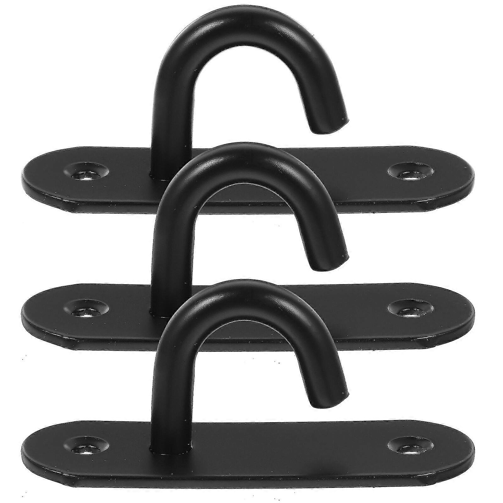 3Pcs Exercise Station Strap Anchor for Resistance Bands Ceiling Hanger Stainless Hanger Gym Hook