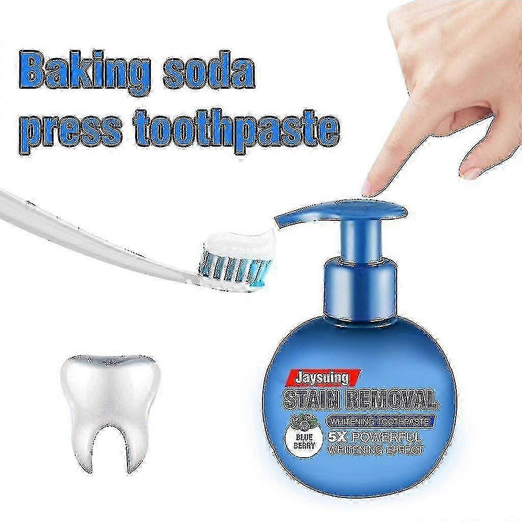 Jaysuing Strong Decontamination Whitening Toothpaste Press Bottle Blue Blueberry
