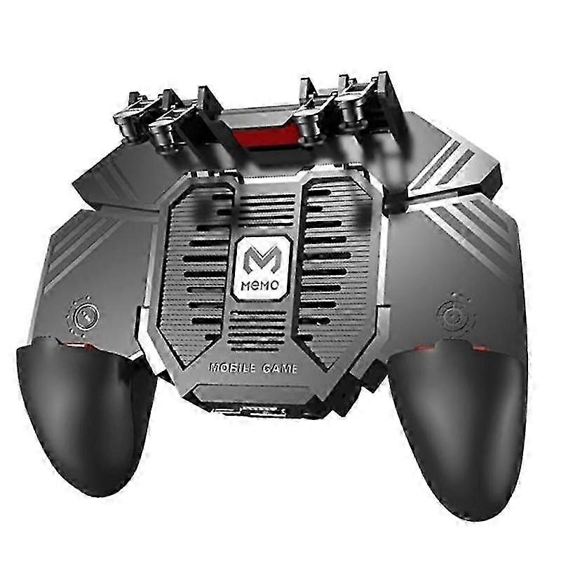 MEMO AK77 Game Trigger Phone Cooler Fan Game Controller Pubg Controller with Fan Pubg Mobile Trigger Joystick(4000MAh)