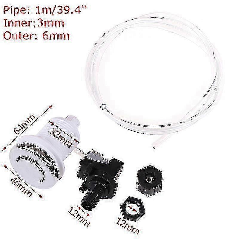 16a Trykknappbryter for luftavfallshåndtering av badekar, massasjestol