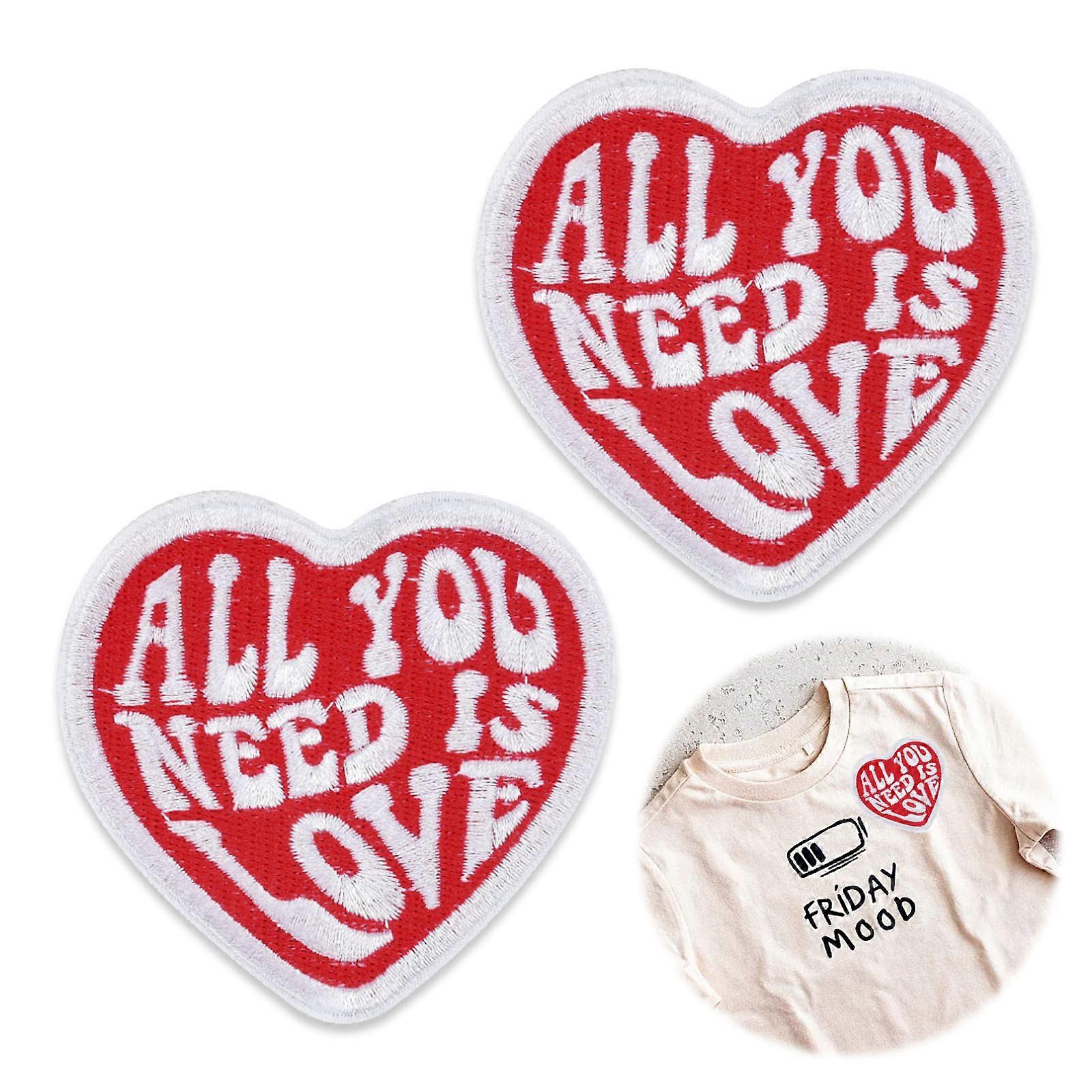 2pcs Love Letter Embroidery Fabric Stickers