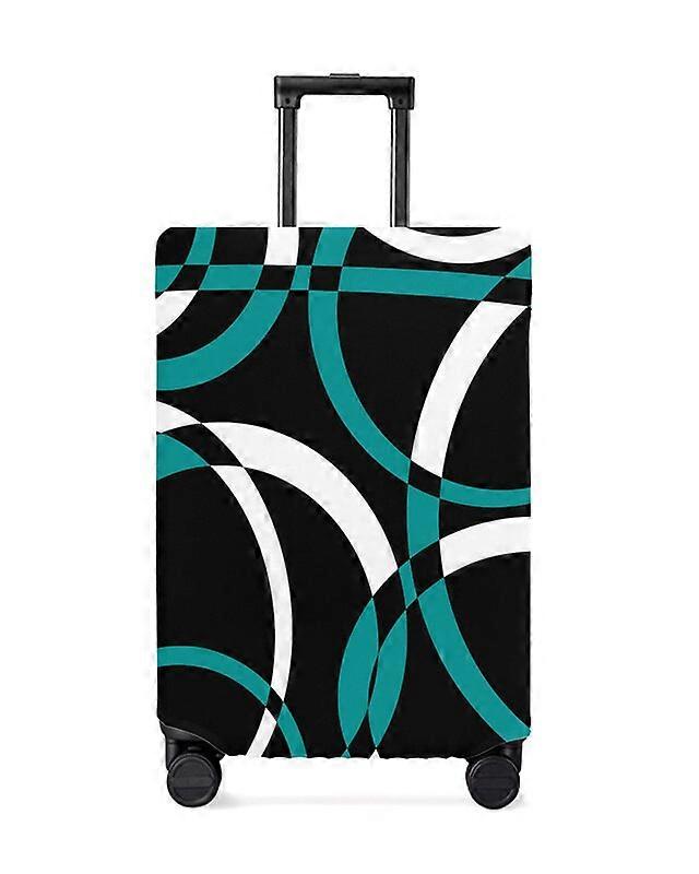 Geometrically Abstract Circular Modern Art Water Color Luggage Cover Stretch Baggage Dust Cover 18-32 Inch Travel Suitcase Case