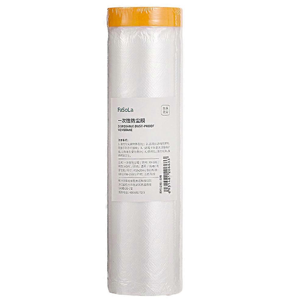 1 rouleau de housse anti-poussière de meuble Housse de protection jetable (transparent)