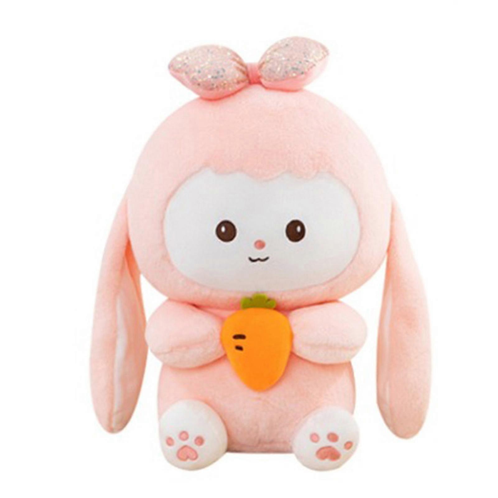 Cute Carrot Rabbit Throw Pillow Super Soft Stuffed Plush Toy Creative Home Decor