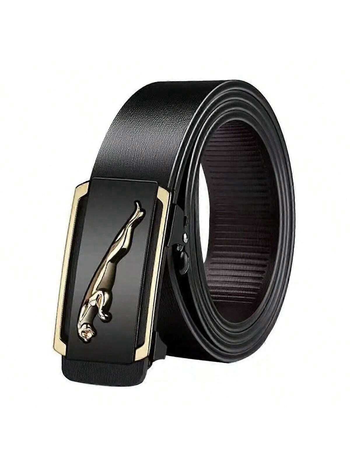 1pc Men Automatic Buckle Business Casual Leather Belt