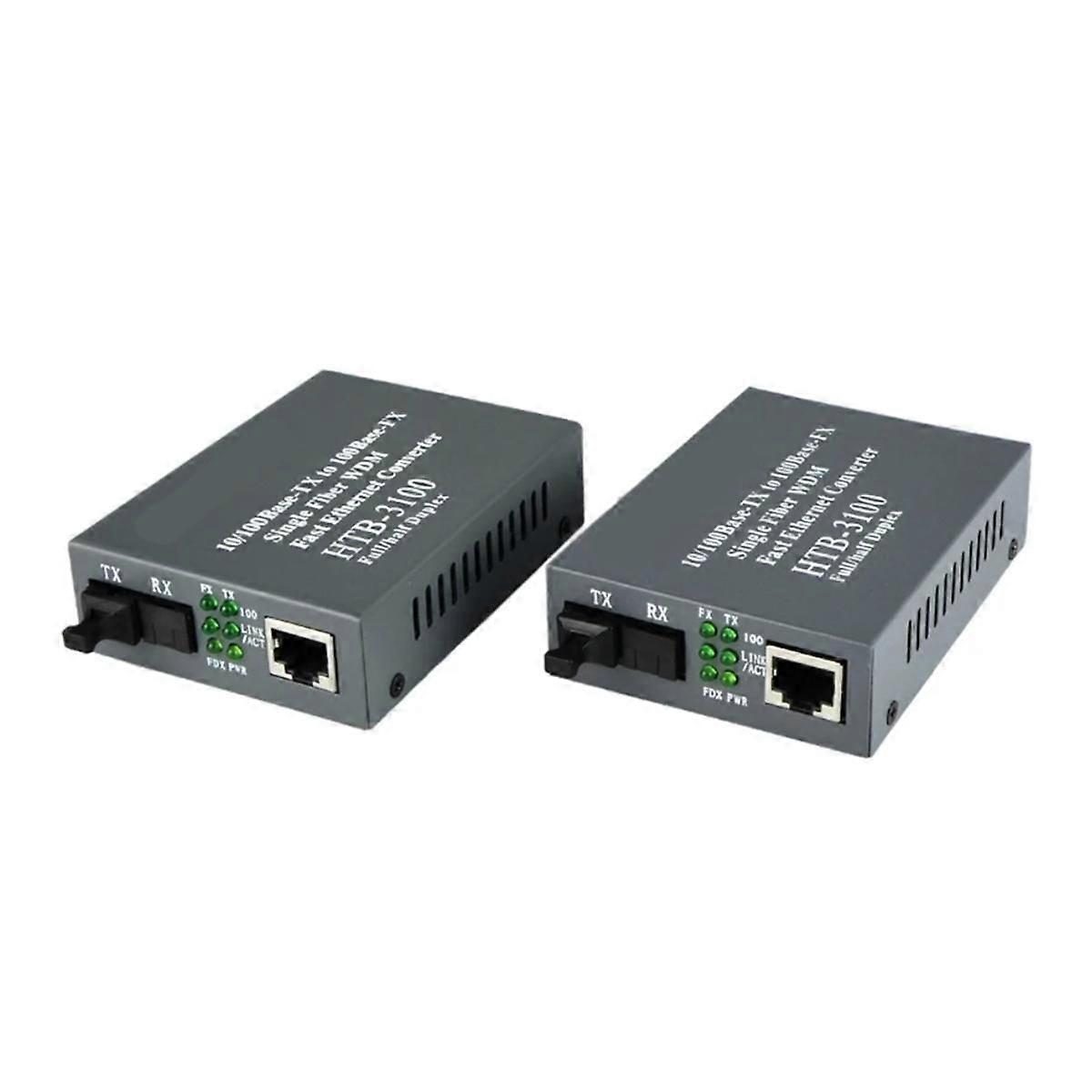-3100 SFP-Medienkonverter Glasfaser Single-Mode 1310 / 1550nm Beliebter Ethernet-Switch WDM Media C