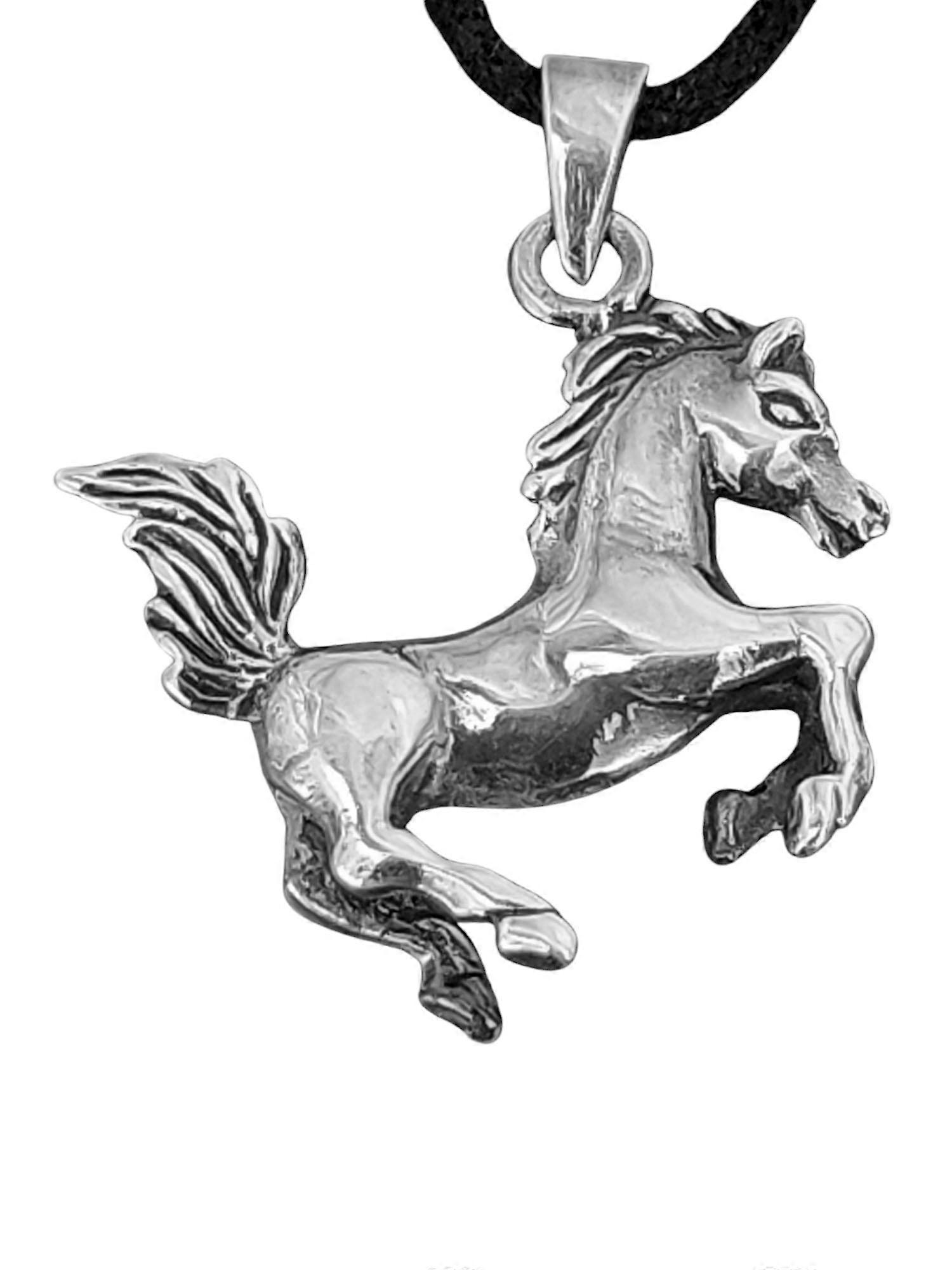 Horse 06 with Snake Chain - Silver