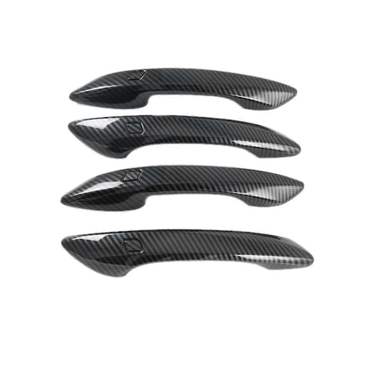 Car ABS Carbon Fiber Outer Side Door Handle Cover Trim suitable for 2020 2021