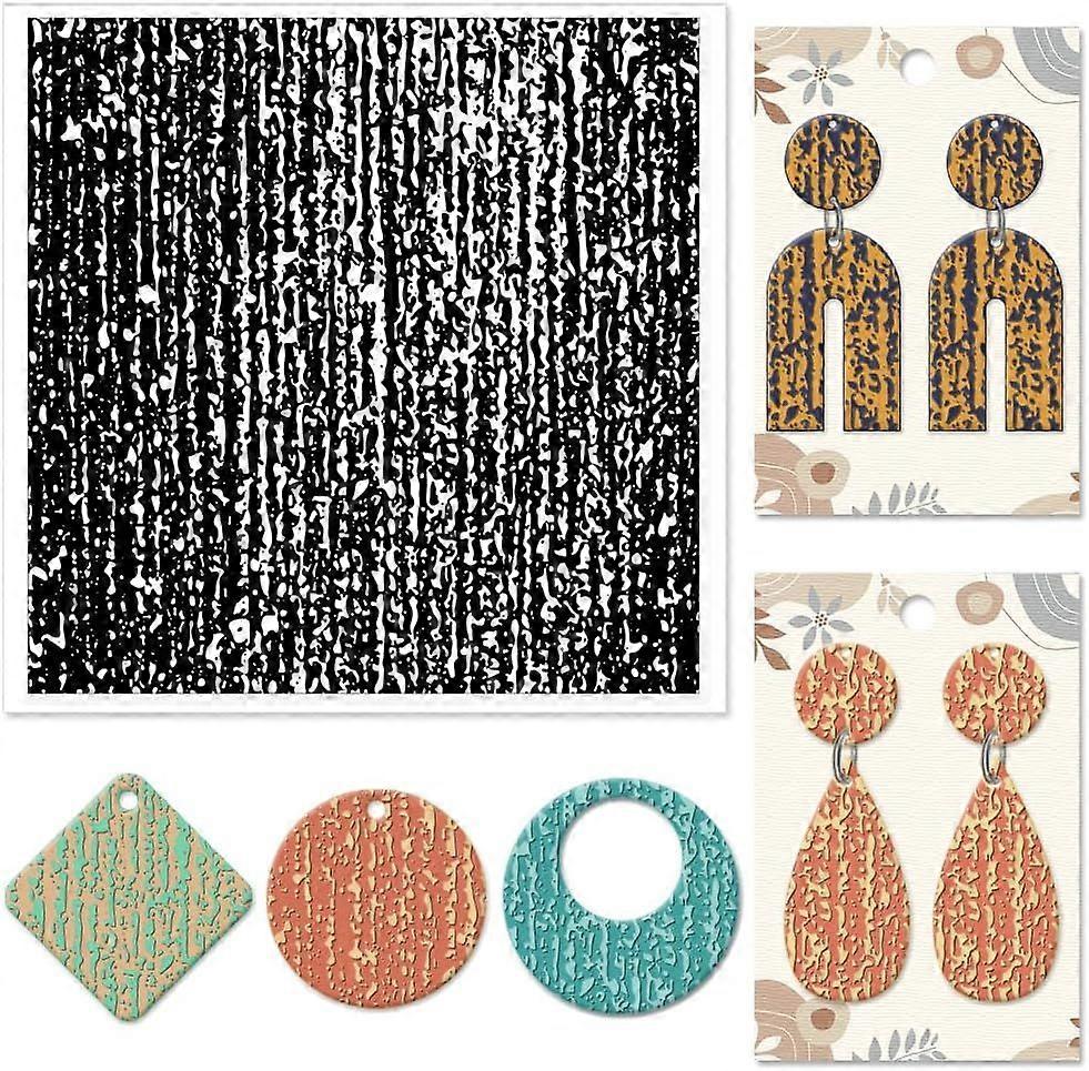 Polymer Clay Texture Sheets Sandpaper Texture Silicone Clay Texture Mat Silicone Texture Stamps Clay Modeling Pattern Pad for DIY Clay Jewelry Earring