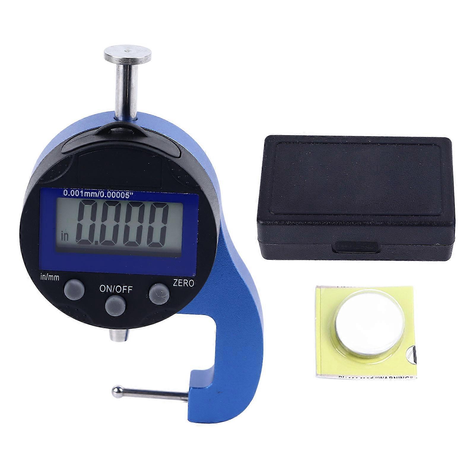 Micro Digital Thickness Gauge, Accurate Dial for Pipe Wall 0.0005in 0.01mm Resolution