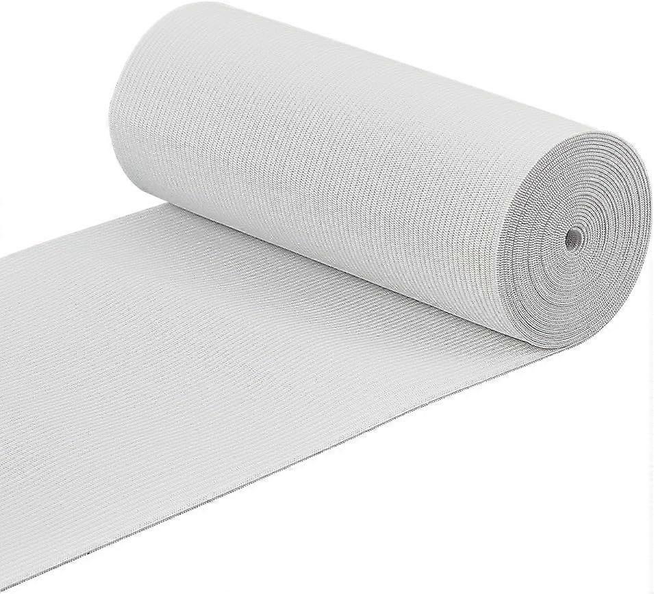 3.3 Yard/3m 6 Inch Wide Flat Elastic Band White Heavy Stretch Knit for Garment Sewing Project
